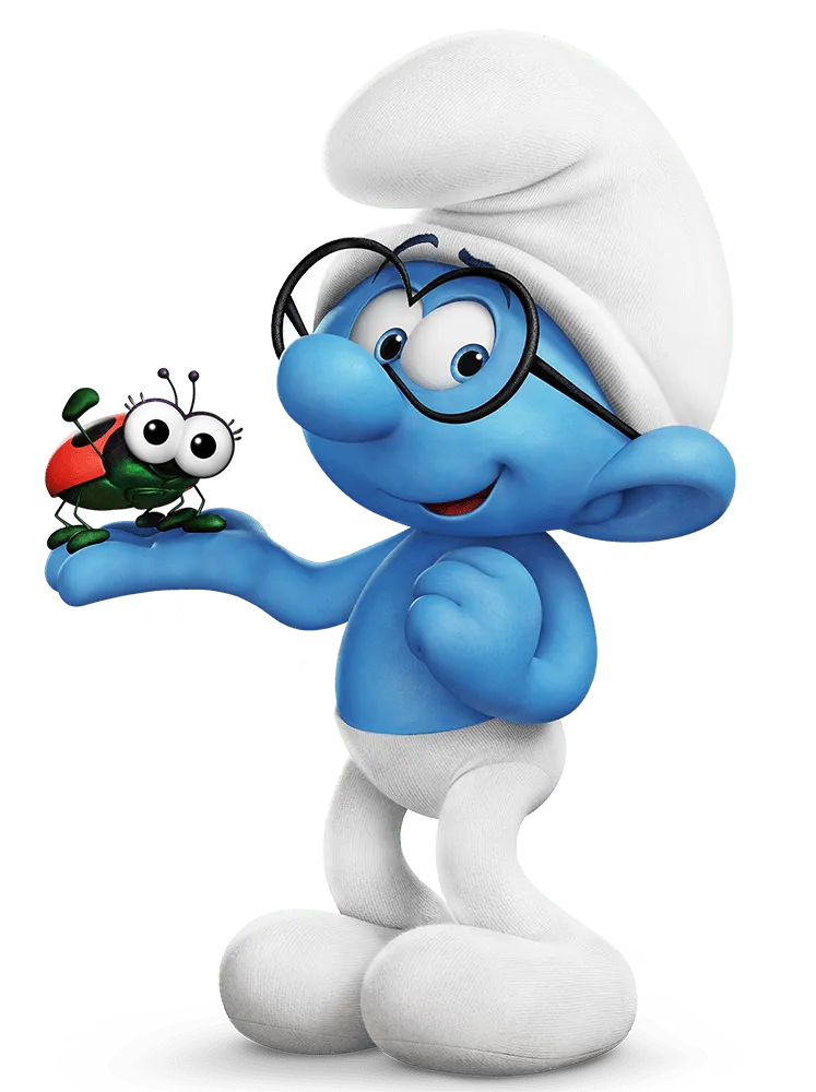 Smurfs Easter Smurf, holding an egg, springtime theme, free png